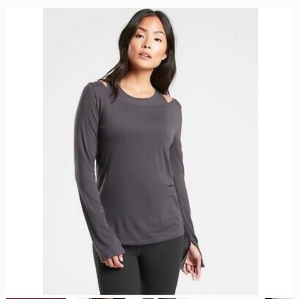 ATHLETA Essence Groove Long Sleeve Top Small S